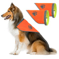 2 Pack Blaze Orange Dog Bandana Hi-Visibility Reflective XL Dog BandanasFall Dog Bandana Safety ScarfDog Hunting Gear Bandana for Walking Camping Hunting and Off Leash Exploration.