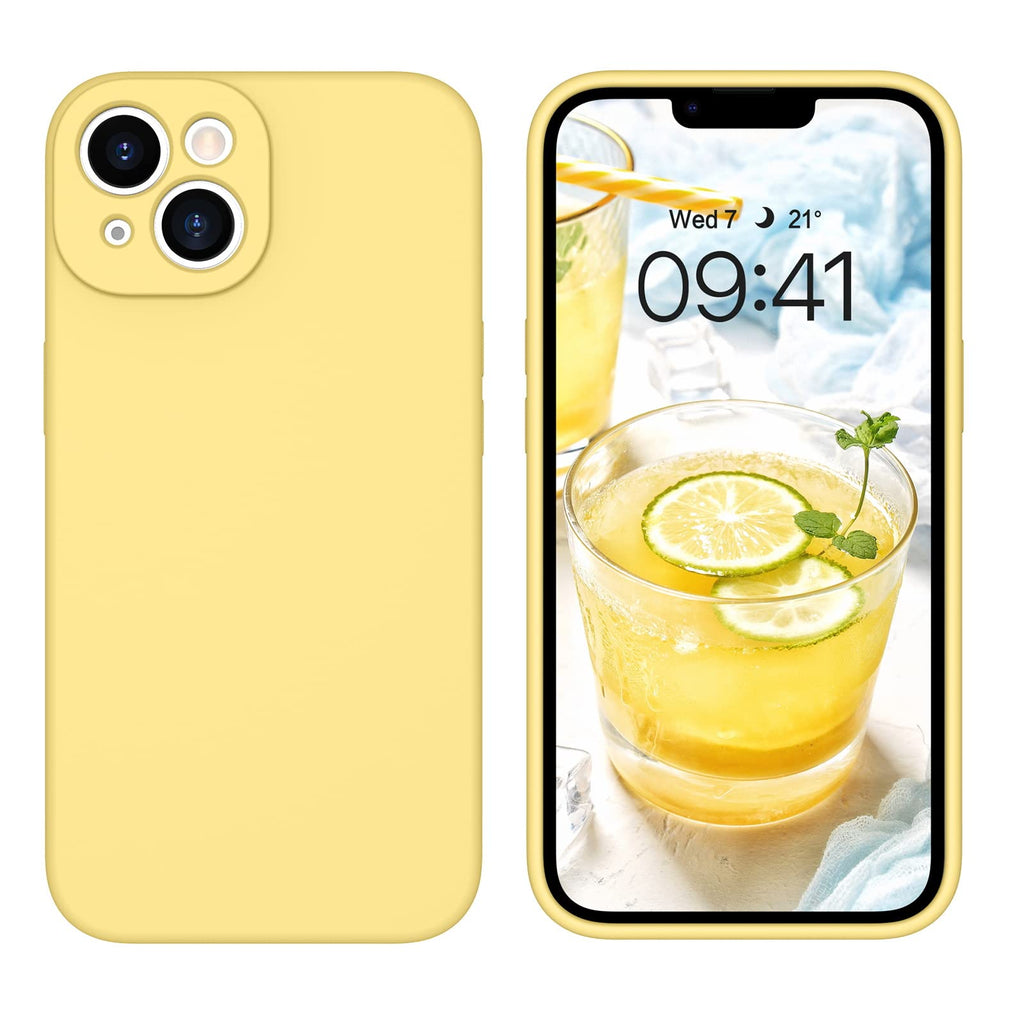 Compatible with iPhone 14 Case Phone Case iPhone 14 Soft Silicone Gel Rubber Bumper Microfiber Lining Hard Back Shockproof