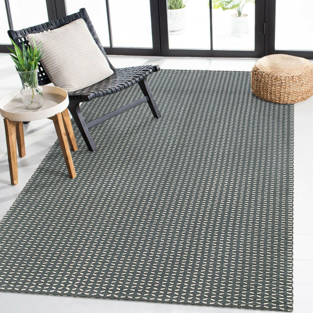 OJIA Washable Area Rugs 4x6 ft Grey Rugs for Bedroom Cotton Braided Kitchen Rug Indoor Outdoor Rugs Farmhouse Living Room Rug Floor Carpet for Entryway Dining Room Porch Patio Front Door