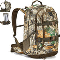 TR Hunting Backpack Internal Frame Waterproof Hunting Pack with Rain Cover 2200cu Mossyoak-Breakup-Country Camo Hunting Daypack for Rifle Bow Gun