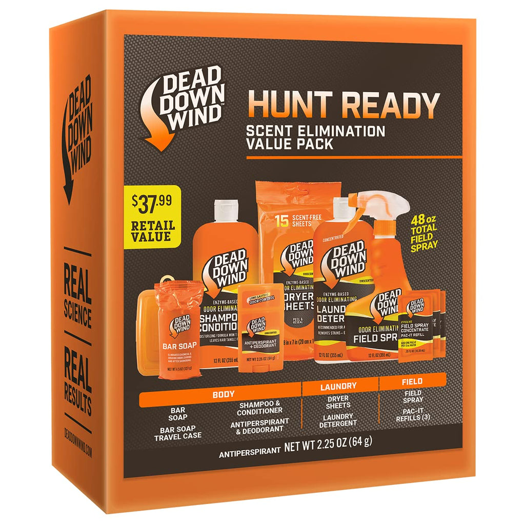 DEAD DOWN WIND Hunt Ready Scent Elimination Value Pack (10)
