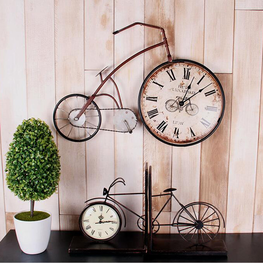 Vintage Bicycle Wall Clock for Home Decoration