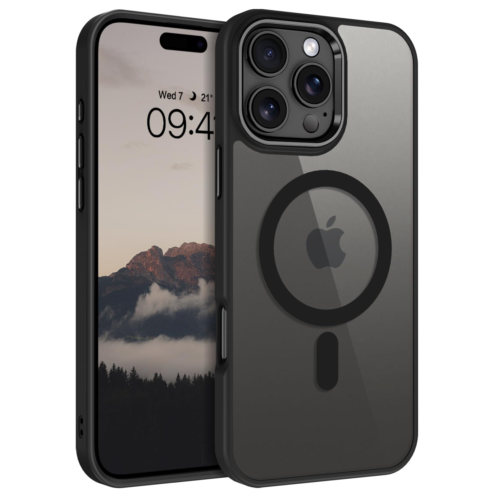 Magnetic iPhone 16 Pro Clear Case [Compatible with Magsafe] Slim Lightweight Shockproof Anti-Yellow Full Protective Phone Cover for iPhone 16 Pro 6.3 Clear
