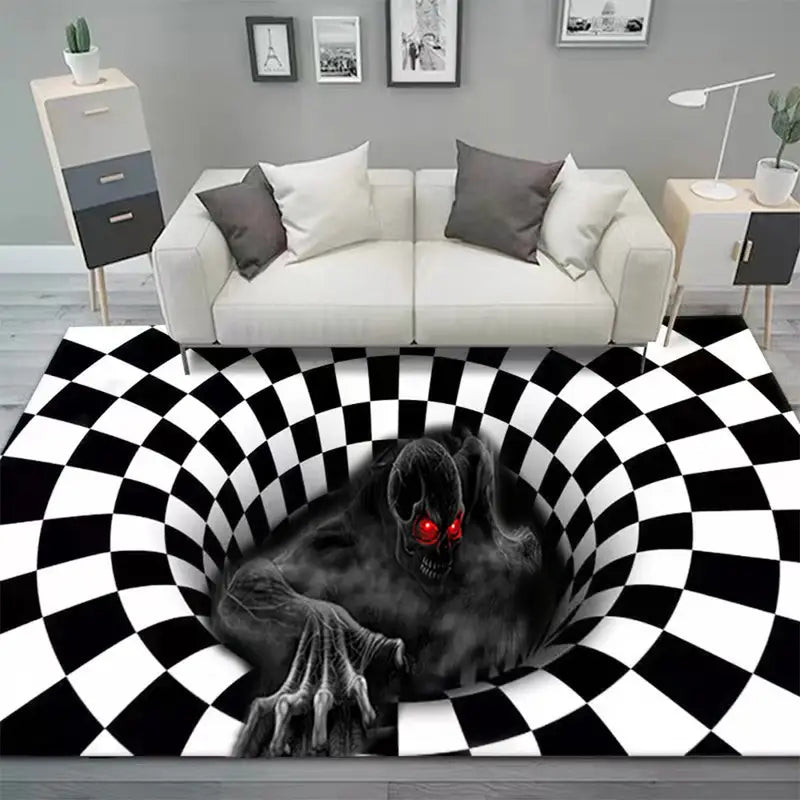 3D Non-slip Vortex Illusion Carpet Doormat Rug