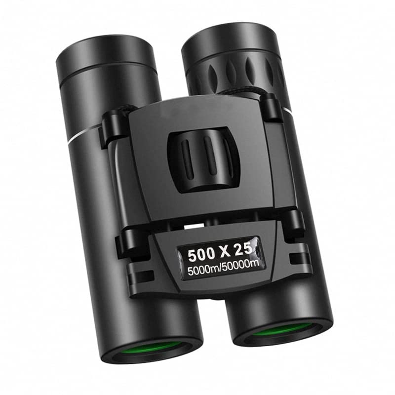 500x25 HD Powerful Binoculars 5000M Long Range Folding Mini Telescope Professional Hunting Telescope Zoom Military HD BAK4 FMC Optics for Hunting Sports Outdoor Camping Travel Outdoor Gifts