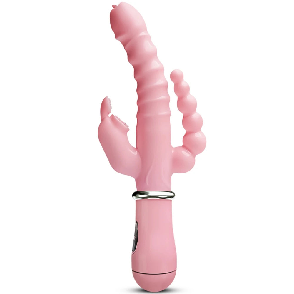 Double Rod Masturbation Rabbit Vibrator (INSANE FEEDBACK)