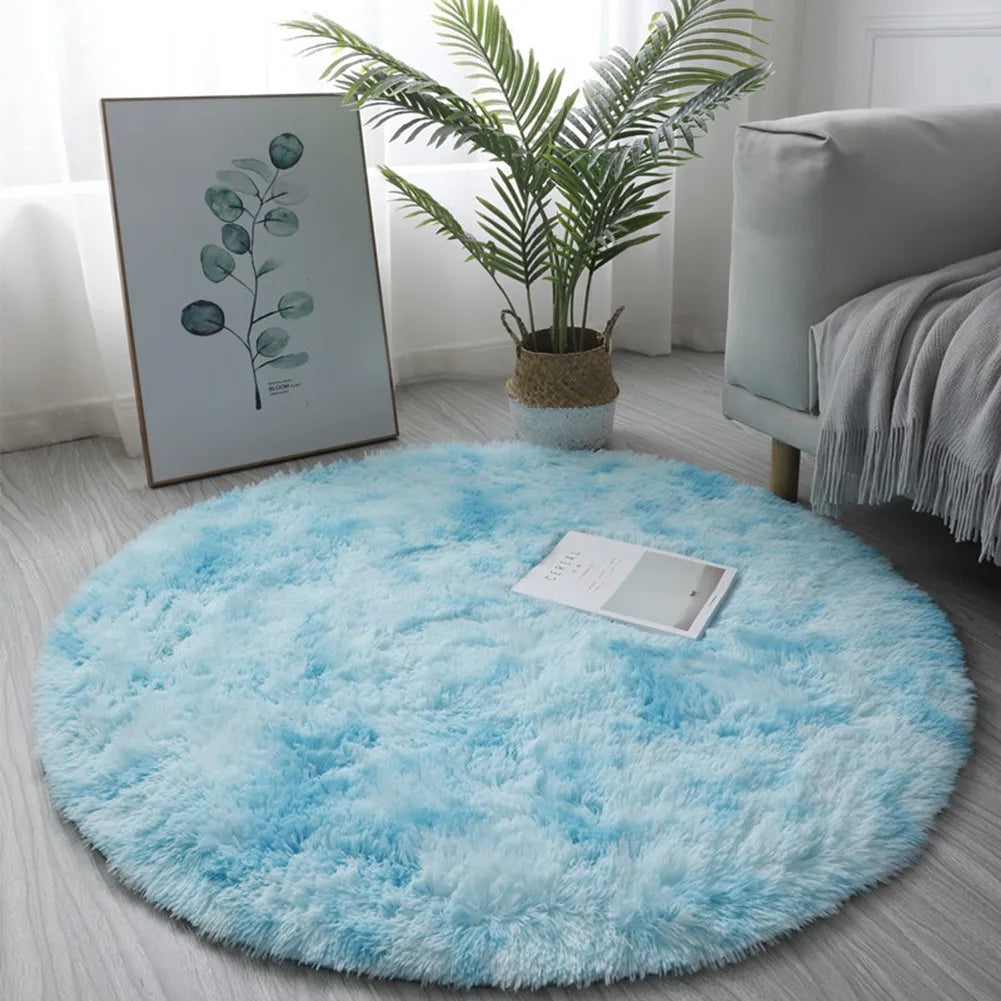 Plush Round Rug Mat Fluff White Carpet For Living Room Soft Home Decor Bedroom Room Decoration Salon Thick Pile Rug 40/60cm