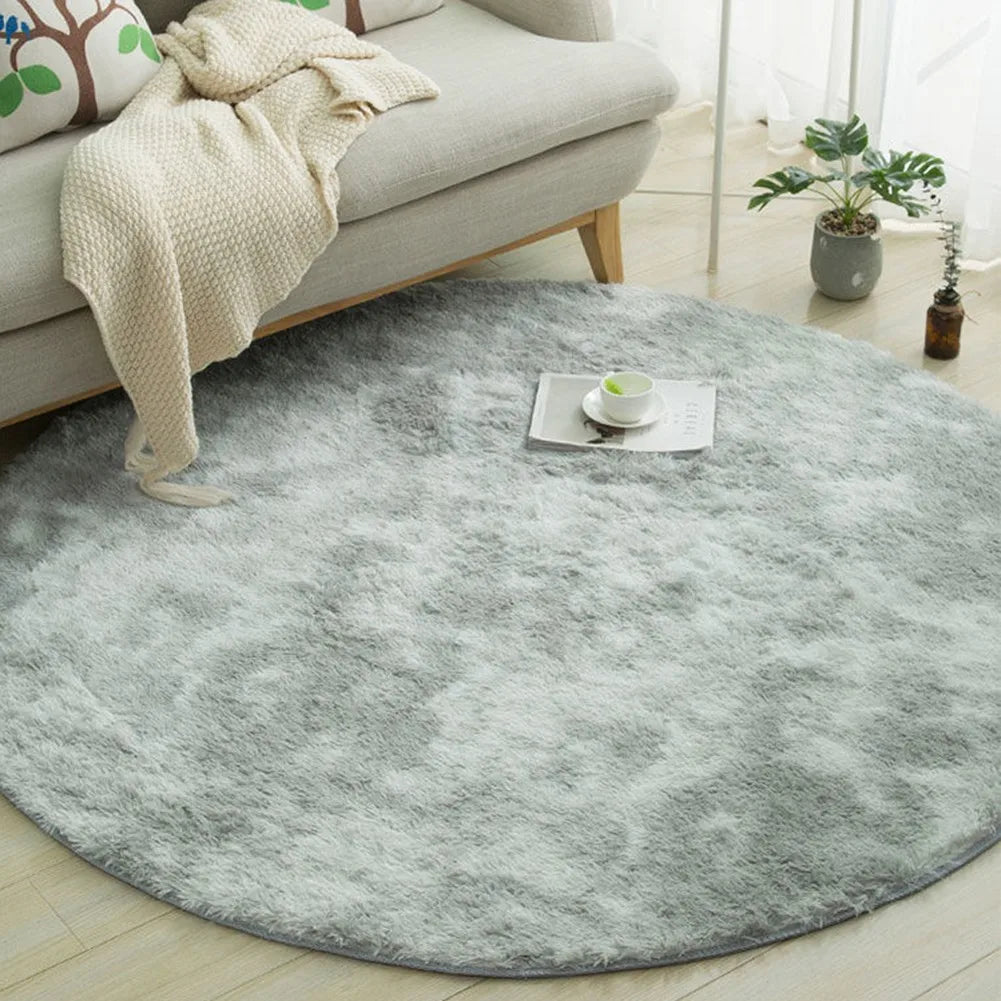 Plush Round Rug Mat Fluff White Carpet For Living Room Soft Home Decor Bedroom Room Decoration Salon Thick Pile Rug 40/60cm