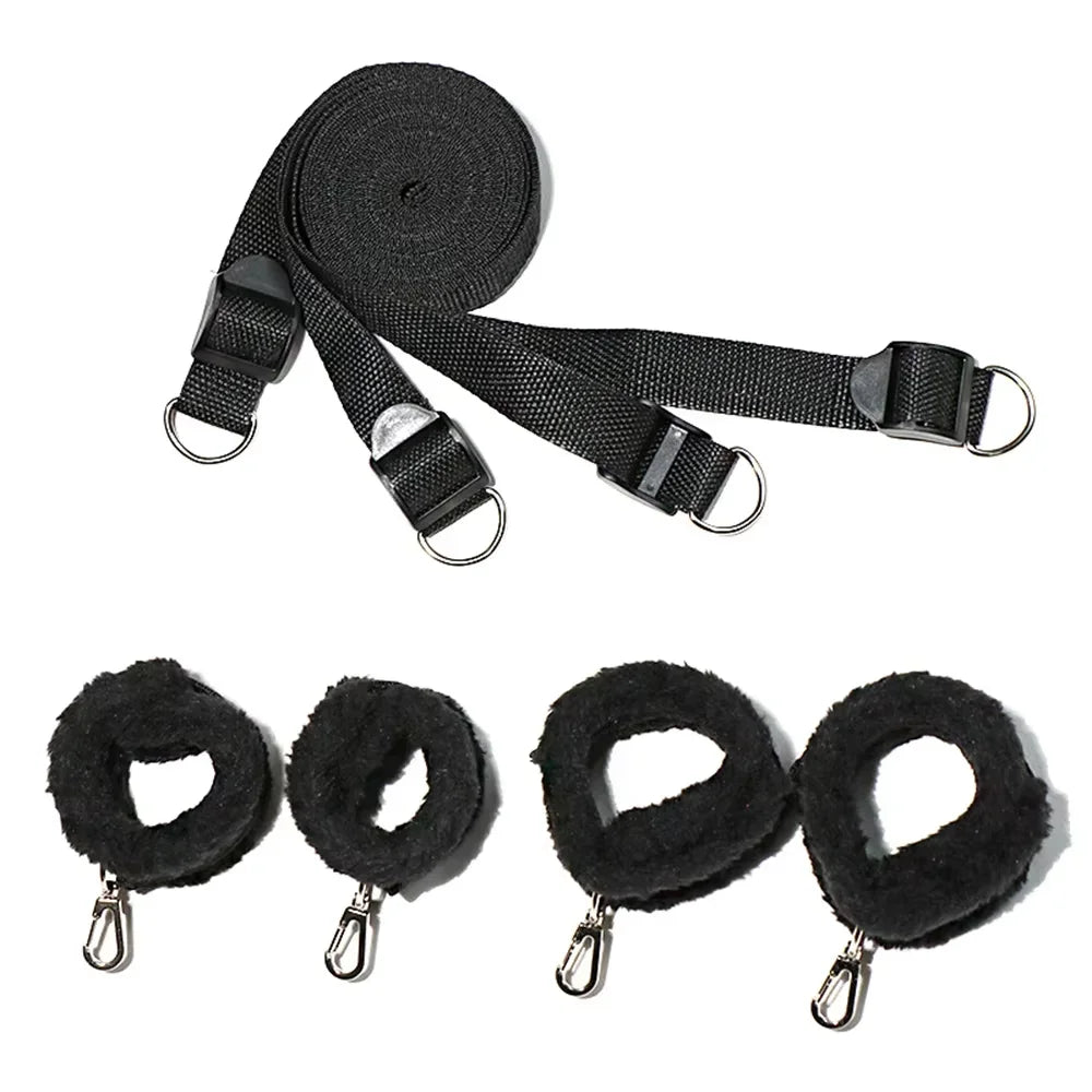 BDSM Bondage Set Adult Games Handcuff Ankle Restraints Sex Toys For Women Couples Slave Bed SM Strap Soft Cuffs Sex Shop