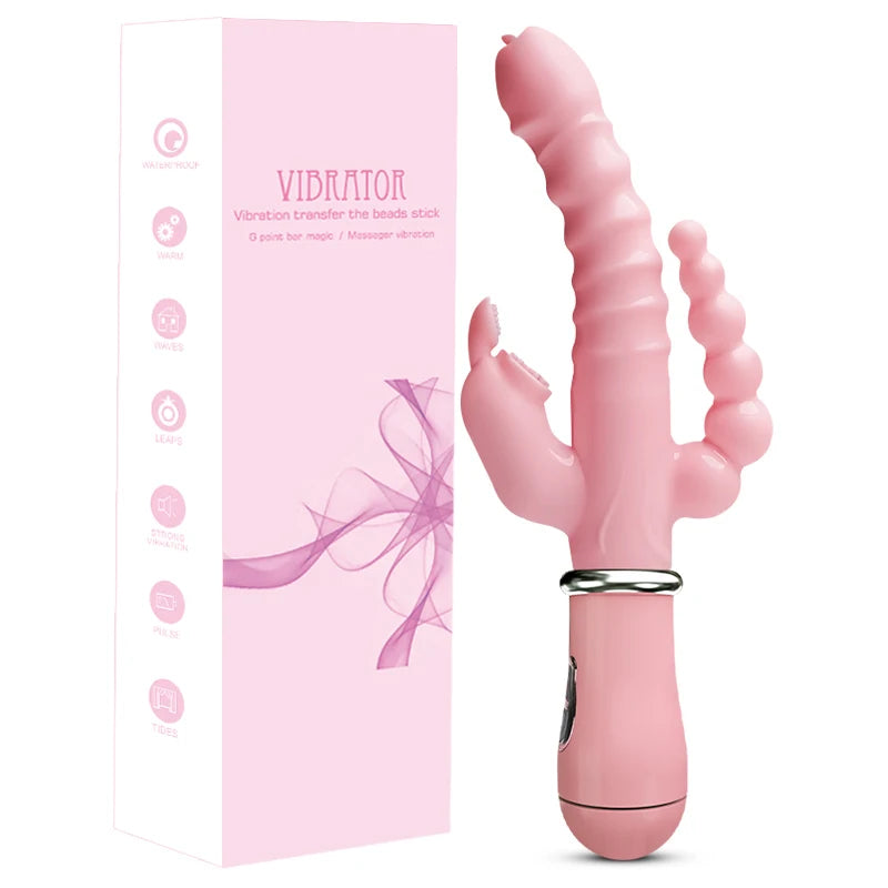 Double Rod Masturbation Rabbit Vibrator (INSANE FEEDBACK)