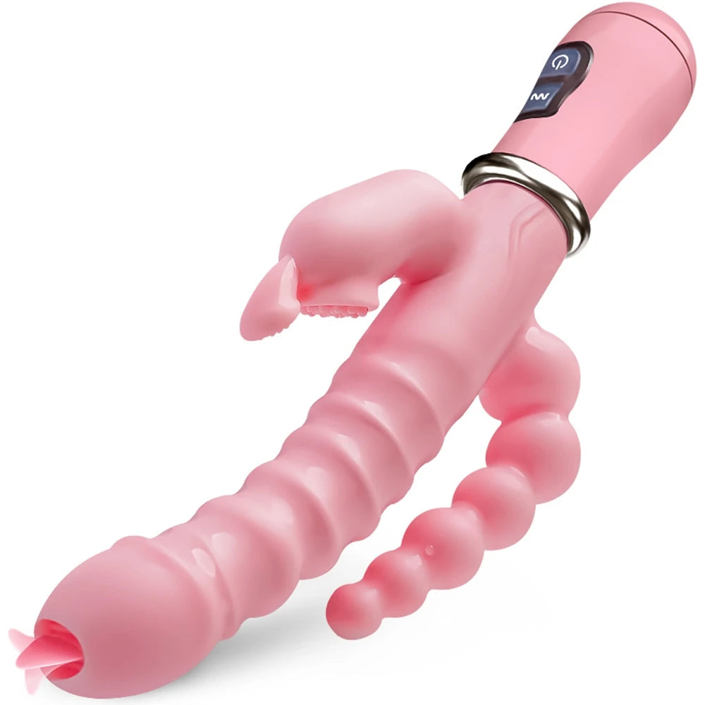 Double Rod Masturbation Rabbit Vibrator (INSANE FEEDBACK)