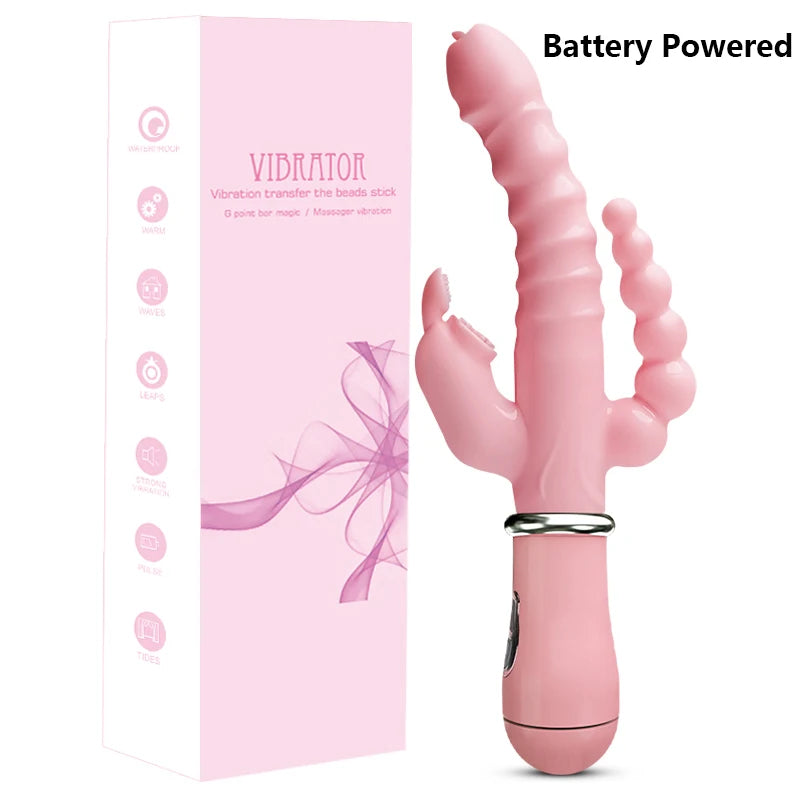 Double Rod Masturbation Rabbit Vibrator (INSANE FEEDBACK)