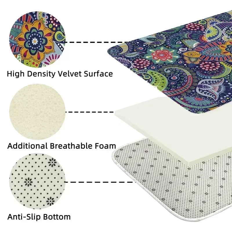 Bohemian Carpet Elegant Color Floor Mat Area Rug for Living Room and Bedroom Soft Anti-slip and Easy-to-clean Carpets Home Decor