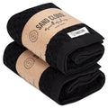 Sand Cloud Turkish Bath Towels for Bathroom Set of 2 (Atom Black Large) - Luxury Soft Linen Turkish Organic Cotton is Luxurious & Absorbent - Premium Shower & Bathroom Towels Dry Faster