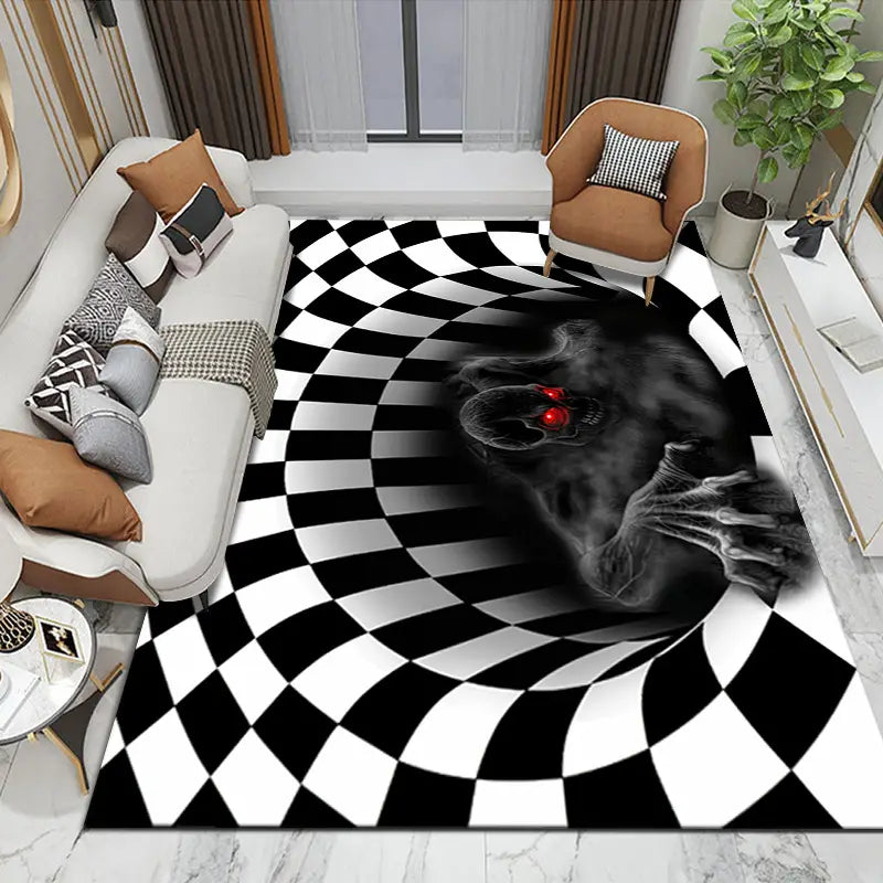 3D Non-slip Vortex Illusion Carpet Doormat Rug