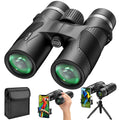 Binoculars for Adults Hunting Bird Watching - WELLNEC 12x42 HD 367/1000yds Binoculars High Powered with BaK4 Prisms Pro Birding Bird Watching Hunting Binoculars Phone Adapter Tripod