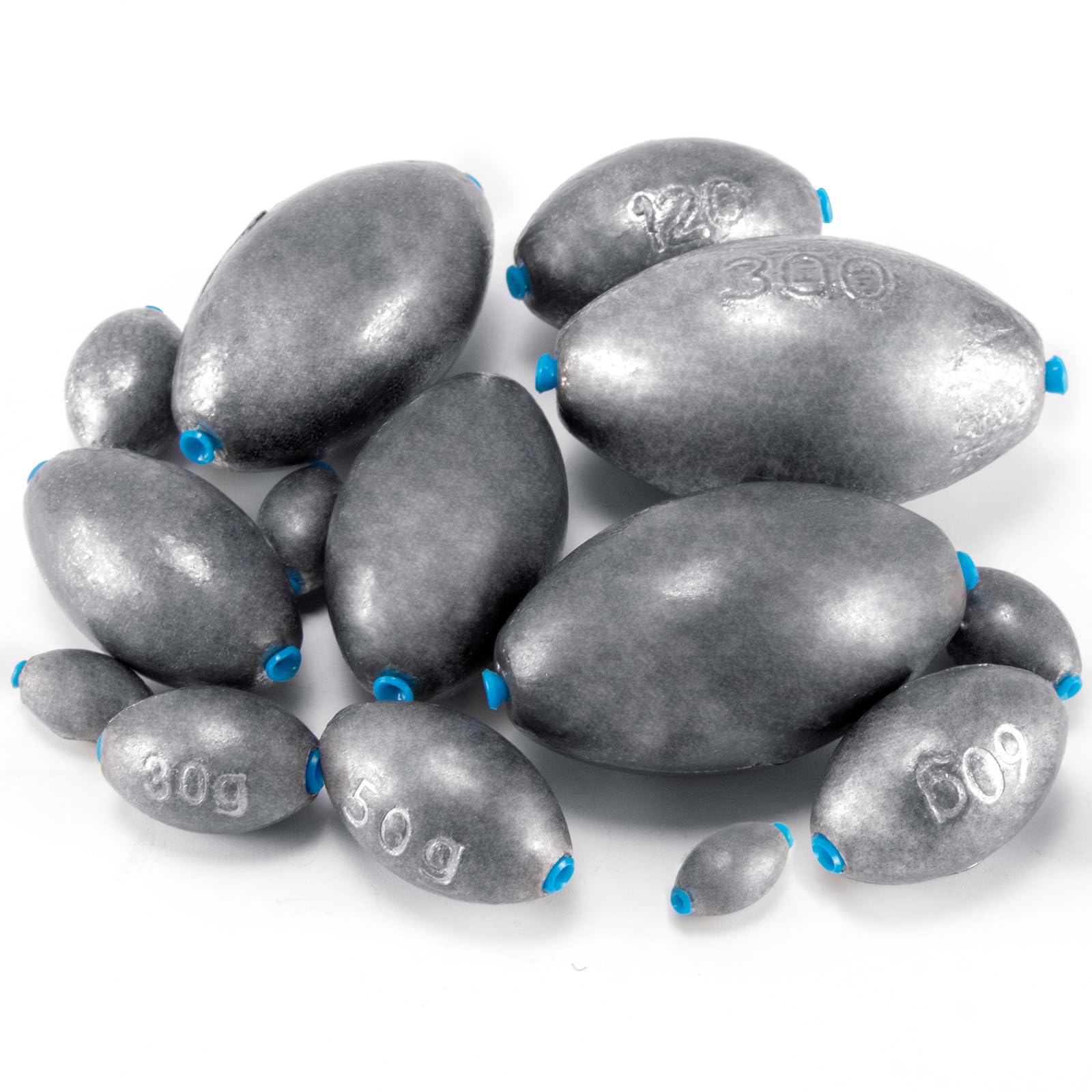 Alwonder Egg Sinkers Fishing Weights Oval Lead Fishing Weights Sinkers Bass Fishing Casting Egg Sinker Saltwater Freshwater Tackle 1/2oz