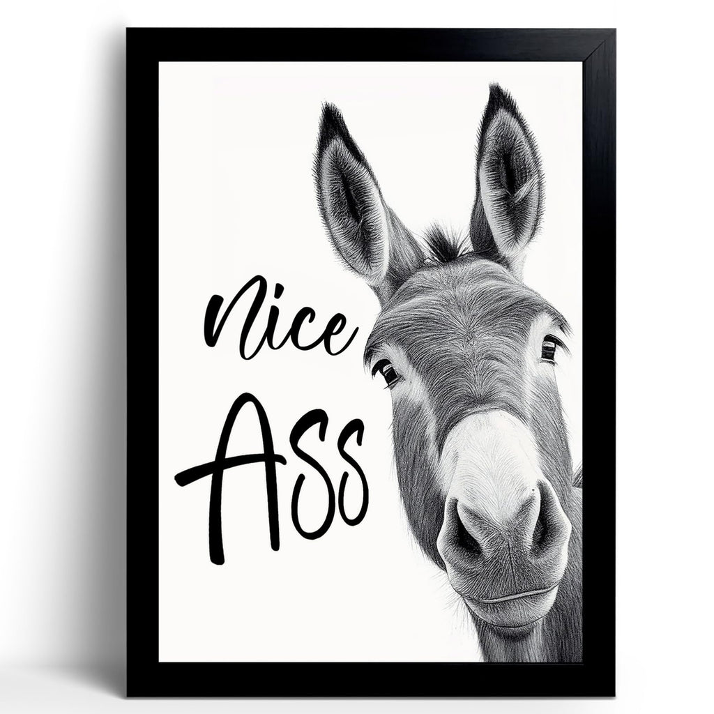 Donkey Animal Prints Toilet Room DecorNice Ass Quotes Bathroom Sign Funny Bathroom Decor Bathroom Signs Funny Bathroom Wall Art Bathroom Decor Poster Toilet Art Guest Bathroom Wall Decor